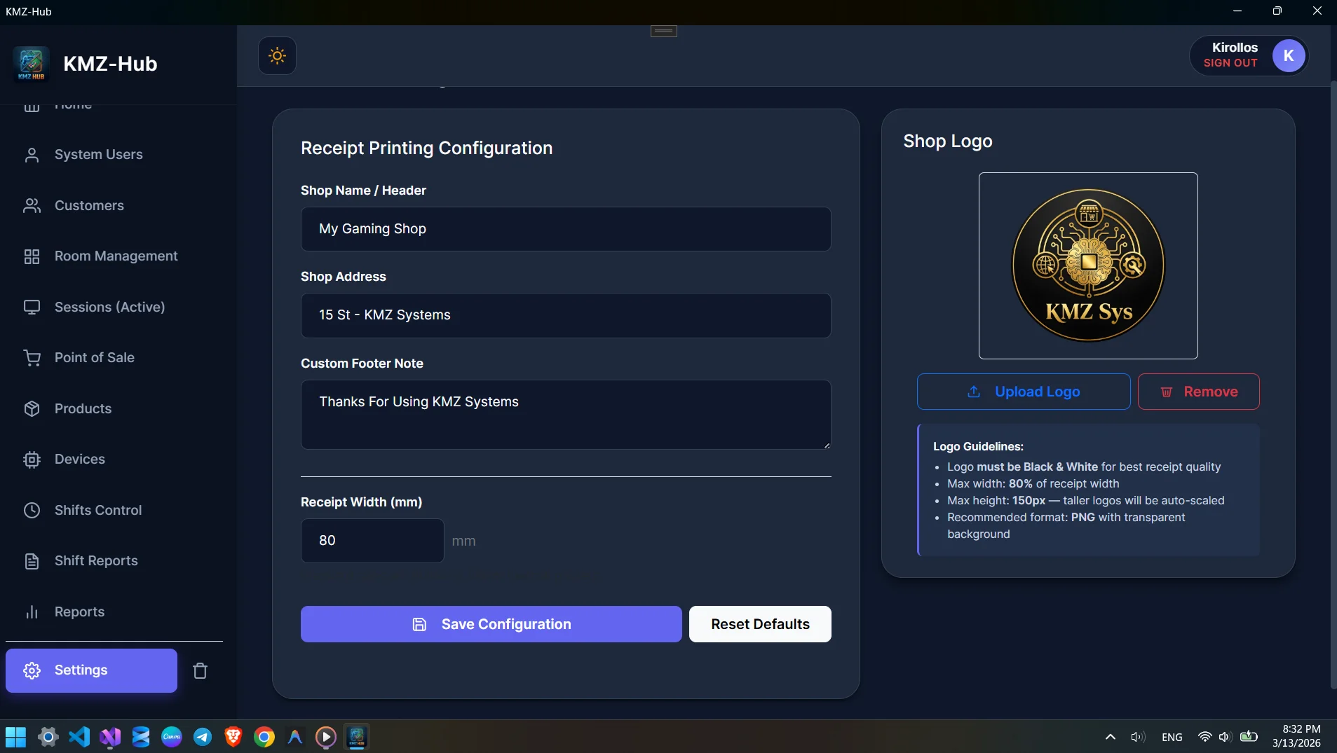 Printing Settings